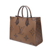 LOUIS VUITTON ルイヴィトン モノグラム リバース オンザゴーMM 2WAY ブラウン M45321 ユニセックス ジャイアントモノグラムキャンバス トートバッグ Aランク 中古 銀蔵