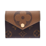 Louis Vuitton Monogram reverse Poe feuille Zoe brown m80725 Unisex Monogram canvas tripod Wallet