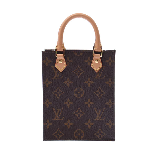 Louis Vuitton Monogram Petite sac Plaid 2WAY Bag Brown m69442 Womens Monogram canvas handbag a