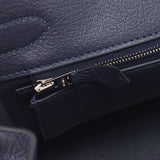 Hermes Hermes Burkin 30 Blue Nuy Silver Bracket Z Engraved (around 2021) Ladies Togo Handbag New Silgrin