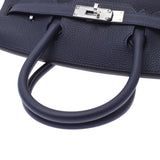 Hermes Hermes Burkin 30 Blue Nuy Silver Bracket Z Engraved (around 2021) Ladies Togo Handbag New Silgrin
