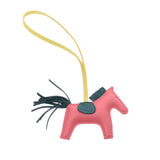 HERMES エルメス ロデオ PM　馬モチーフ ローズアザレ/ライム/マラカイト A刻印(2017年頃) ユニセックス アニョーミロ チャーム Aランク 中古 銀蔵