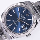 [Cash Special price] Rolex Rolex Day Just 126334 Men's SS / WG Watch Automatic Wound Bright Blue Shade Unused Silgrin