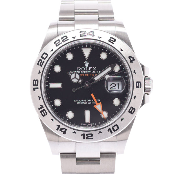 [Cash Special price] Rolex Rolex Explorer 2 216570 Men's SS Watch Automatic Wound Black Table Unused Silgrin