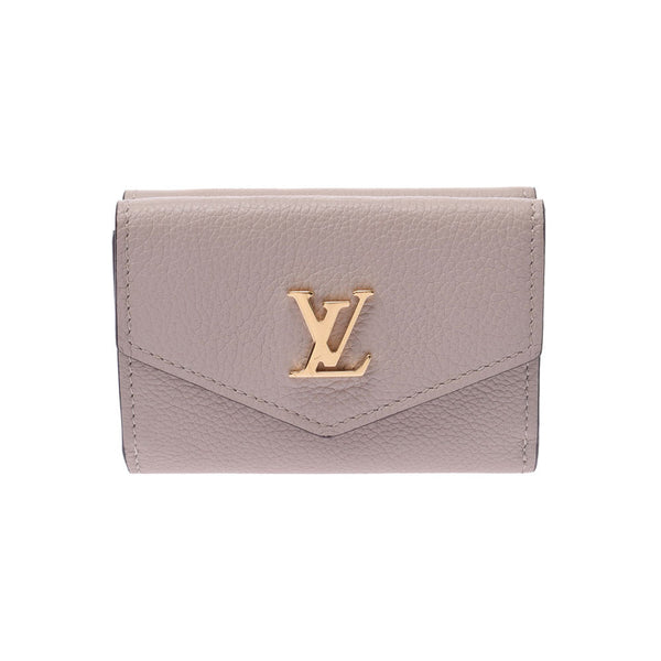 Louis Vuitton Louis Vuitton Portfoille Lock Mini Gray M69340 Ladies Leather Three Folded Wallets A-Rank Used Sinkjo