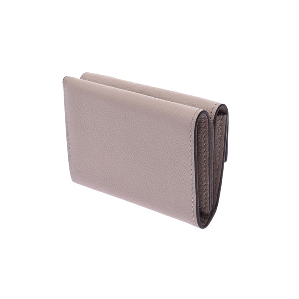 Louis Vuitton Louis Vuitton Portfoille Lock Mini Gray M69340 Ladies Leather Three Folded Wallets A-Rank Used Sinkjo