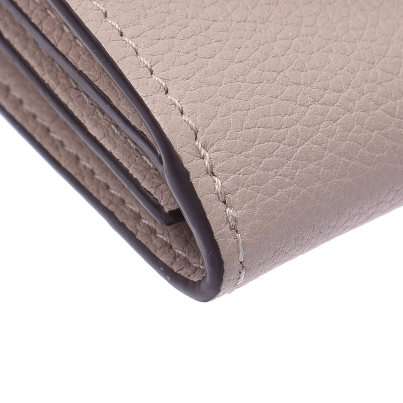 LOUIS VUITTON Portefeuil Lock Mini Calf Leather M69340 Beige Women's Wallet