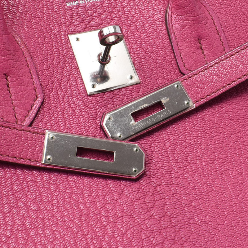 Hermes Birkin bag 35 Fuchsia Pink Silver Hardware