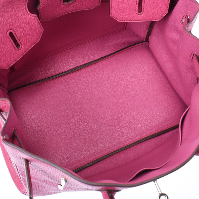 Hermes Birkin bag 35 Fuchsia Pink Silver Hardware