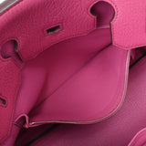 Hermes Birkin bag 35 Fuchsia Pink Silver Hardware