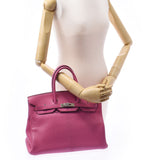 Hermes Birkin bag 35 Fuchsia Pink Silver Hardware