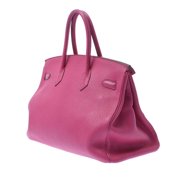 Hermes Birkin bag 35 Fuchsia Pink Silver Hardware