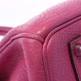 Hermes Birkin bag 35 Fuchsia Pink Silver Hardware