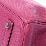 Hermes Birkin bag 35 Fuchsia Pink Silver Hardware