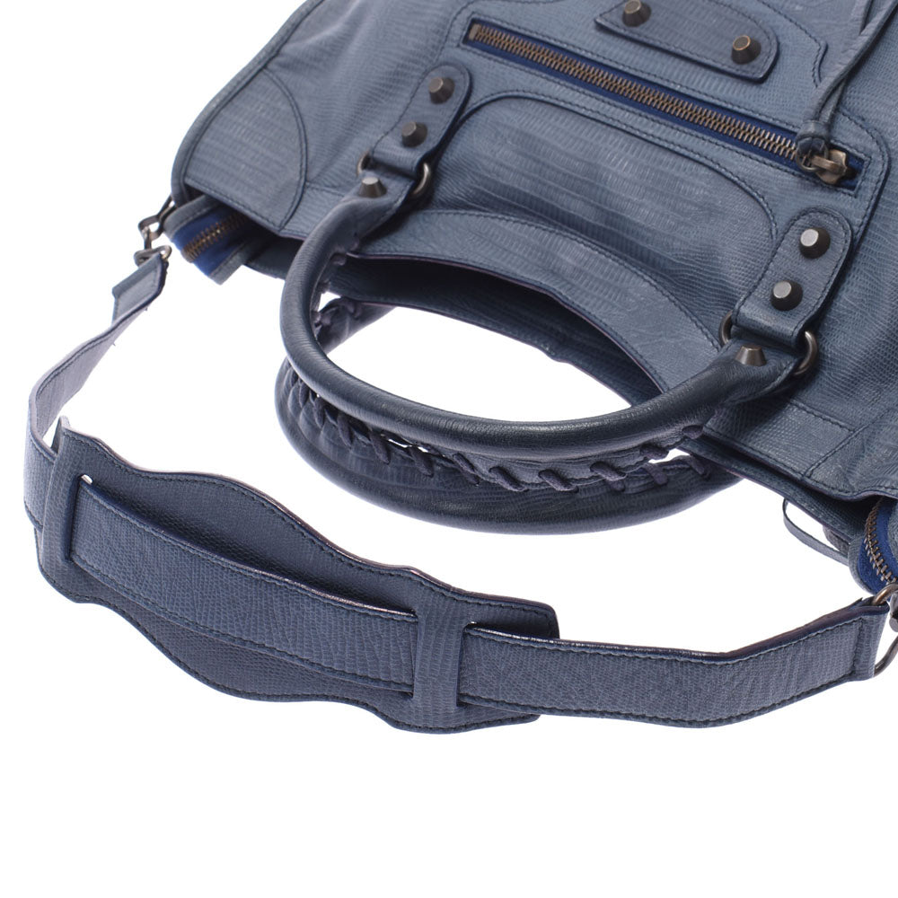 バレンシアガザ シティ 2WAYバッグ ネイビー レディース ハンドバッグ