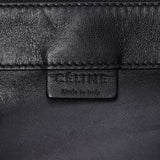 CELINE セリーヌ バーティカルカバ  マスタングプリント トートバッグ 黒/ゴールド ユニセックス レザー ハンドバッグ Bランク 中古 銀蔵