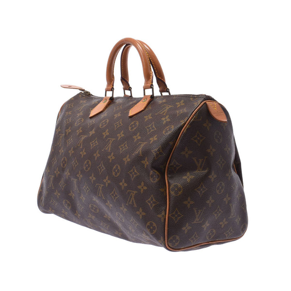 LOUIS VUITTON Louis Vuitton Monogram Speedy 35 Brown M41524 Unisex Monogram Canvas Handbag B Rank Used Ginzo