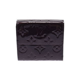 Louis Vuitton Louis Vuitton Verni Porto Monvie Cult Credidy Amarant M93523 Women's Monogram Verni Two Folded Wallets A-Rank Used Silgrin