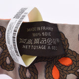 Hermes tiary embroidery & Brandenburg Ornament / garons et branddebourgs orange ladies 100% scarf