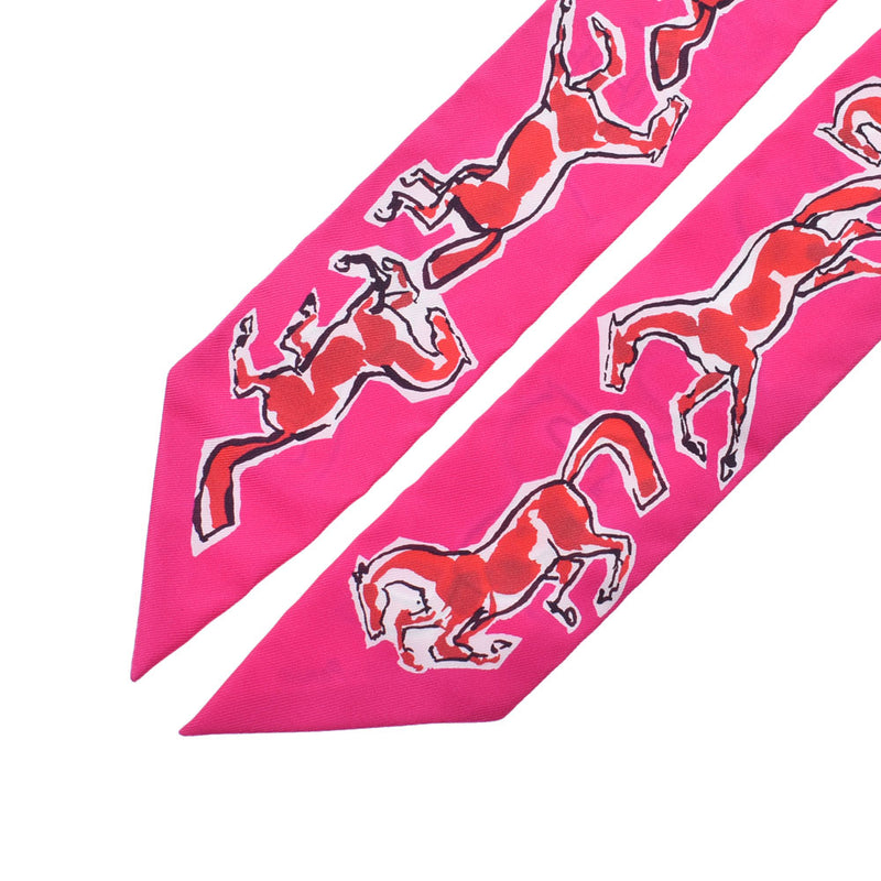 Hermes tylery free horse / cheauaux en liberte Pink Ladies Silk 100% scarf