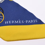 Hermes twill bag / voitures exhibition Blue / Black / Gree Ladies Silk