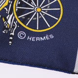 Hermes twill bag / voitures exhibition Blue / Black / Gree Ladies Silk