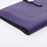 Hermes Hermes Dogon GM Iris (Purple) Silver Bracket □ O Steel (around 2011) Unisex Togo Long Wallet AB Rank Used Sinkjo