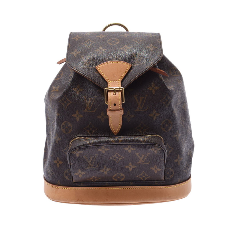 LOUIS VUITTON Louis Vuitton monogram mon pickpocket brown M51136 unisex monogram canvas rucksack day pack AB rank used silver storehouse