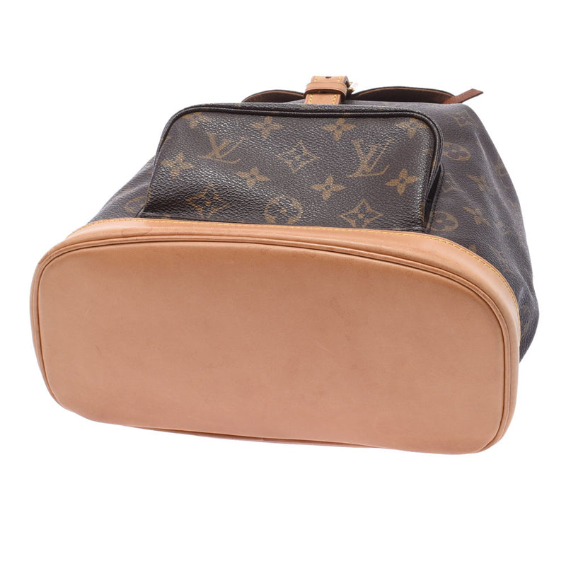 LOUIS VUITTON Louis Vuitton monogram mon pickpocket brown M51136 unisex monogram canvas rucksack day pack AB rank used silver storehouse