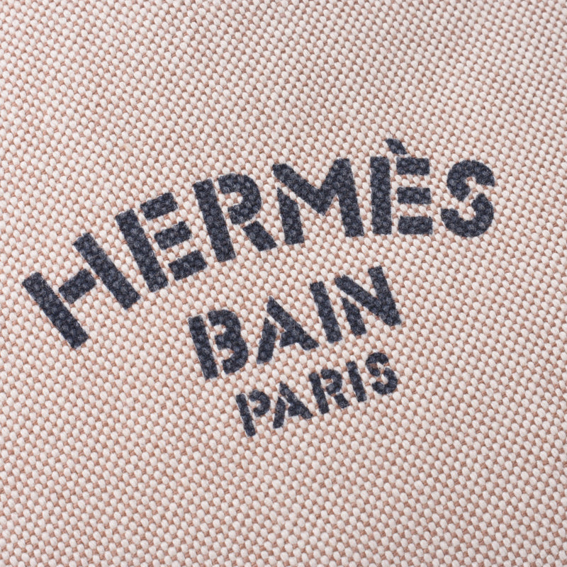 Hermes Hermes New Yotting PM Beige / Navy Unisex Canvas Pouch A-Rank Used Silgrin