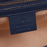 GUCCI グッチ GGマーモント スモールショルダー 白/ネイビー ゴールド金具 443497 レディース レザー ショルダーバッグ Aランク 中古 銀蔵