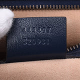 GUCCI グッチ GGマーモント スモールショルダー 白/ネイビー ゴールド金具 443497 レディース レザー ショルダーバッグ Aランク 中古 銀蔵