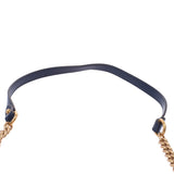 GUCCI グッチ GGマーモント スモールショルダー 白/ネイビー ゴールド金具 443497 レディース レザー ショルダーバッグ Aランク 中古 銀蔵