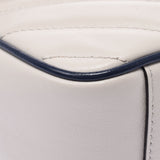 GUCCI グッチ GGマーモント スモールショルダー 白/ネイビー ゴールド金具 443497 レディース レザー ショルダーバッグ Aランク 中古 銀蔵