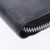 Louis Vuitton Louis Viton Graphit Zippy Wallet Vertical Black / Gray N63095 Men's Dumier Graphit Canvas Long Wallet AB Rank Used Silgrin