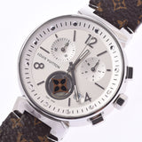 Louis Vuitton Louis Vuitton Tambourg Moon Star MM Q8G00 Boys SS / Leather Watch Quartz White Full Textbook A-Rank Used Sinkjo