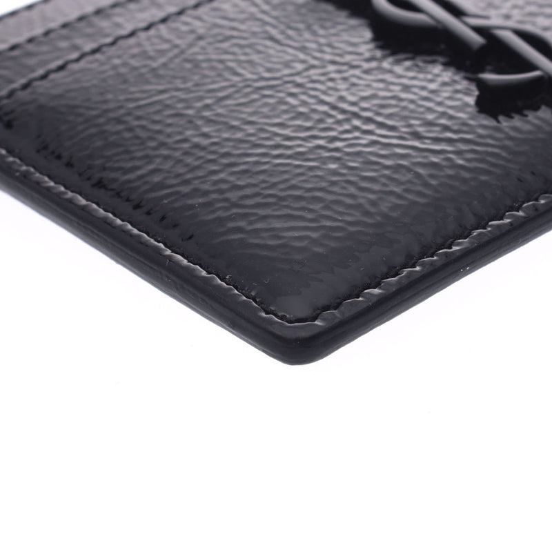 Saint Laurent Sun Laurent Pass Case Black Unisex Enamel Card Case A Rank Used Silgrin