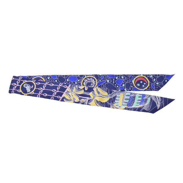 Hermes Hermes Twilley Amazon Dance / La Danse Des Amazones Navy / Blue Womens Silk 100% Scarf New Silgrin