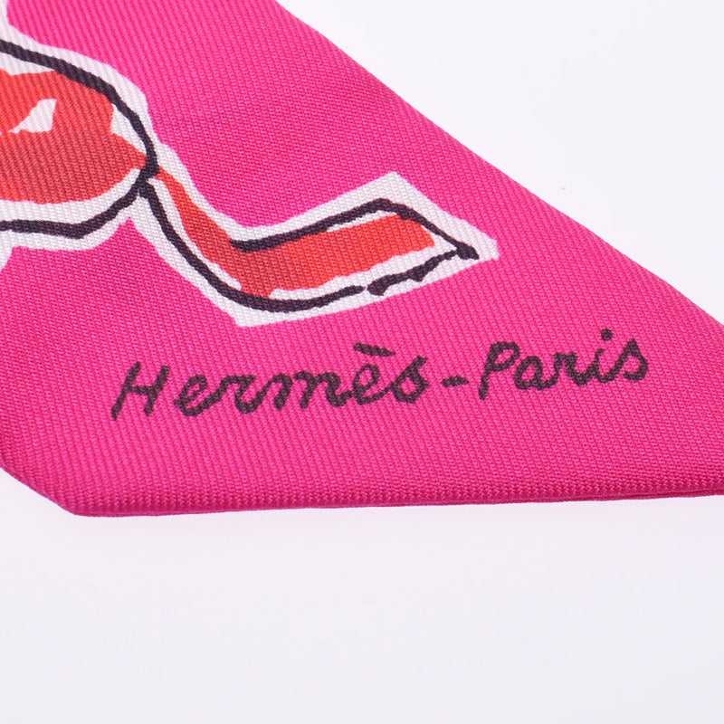 Hermes Hermes Twilley Free Horse / Chevaux En Liberte Pink / Red女性丝绸100％围巾新水槽Jo