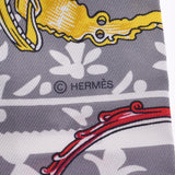 Hermes Hermes Twilley Brid De Gala阴影/新娘De Gala阴影灰色/红色女性丝绸100％围巾新水池