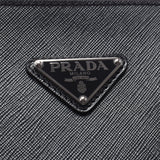Prada Prada Large Prada Garellia 2WAY Briefcase Metallic Silver System 2VG061 Men's Safiano Business Bag New Sanko