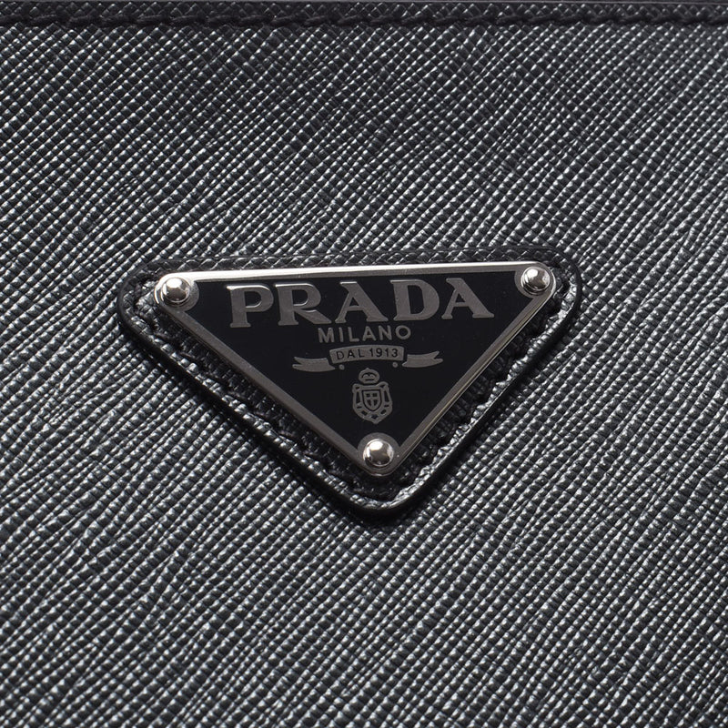 Prada Prada Large Prada Garellia 2WAY Briefcase Metallic Silver System 2VG061 Men's Safiano Business Bag New Sanko