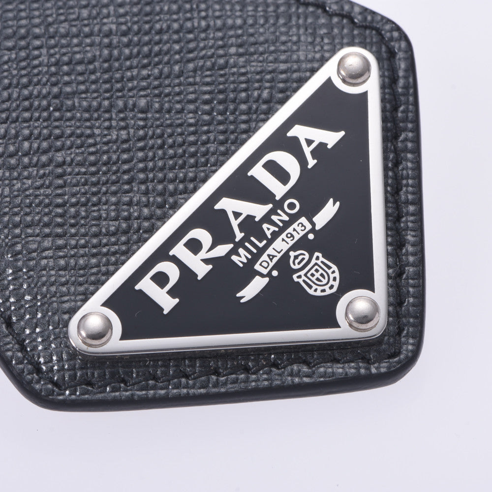 プラダ三角ロゴ金具 バッグチャーム 黒 シルバー金具 ユニセックス キーホルダー PRADA – 銀蔵オンライン