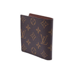 Louis Vuitton Louis Vuitton Monogram Portfoille Marco Old Brown M61675 Men's Menogram Canvas Two Folded Wallets A-Rank Used Silgrin