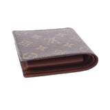 Louis Vuitton Louis Vuitton Monogram Portfoille Marco Old Brown M61675 Men's Menogram Canvas Two Folded Wallets A-Rank Used Silgrin