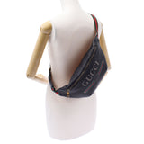GUCCI Gucci belt bag Gucci print black 530412 unisex leather body bag A rank used silver storehouse