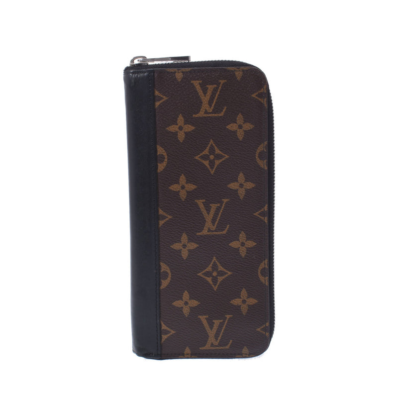 Louis Vuitton Louis Vuitton Monogram Makasa Zippy Wallet Vertical Brown M60109 Menogram Makata Canvas Long Wallet B Rank Used Silgrin