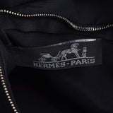 Hermes Hermes Acapulco MM Black Unisex Towal Chevron / Leather Handbag A-Rank Used Silgrin