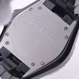 CHANEL シャネル J12 38mm 12Pダイヤ H1626 メンズ 黒セラミック/SS 腕時計 自動巻き 黒文字盤 Aランク 中古 銀蔵