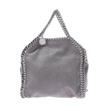 STELLA MCCARTNEY Stella McCartney Farabela Mini Chain Tote Gray Silver Fittings Ladies Fake Leather 2way Bag A-Rank Used Silgrin